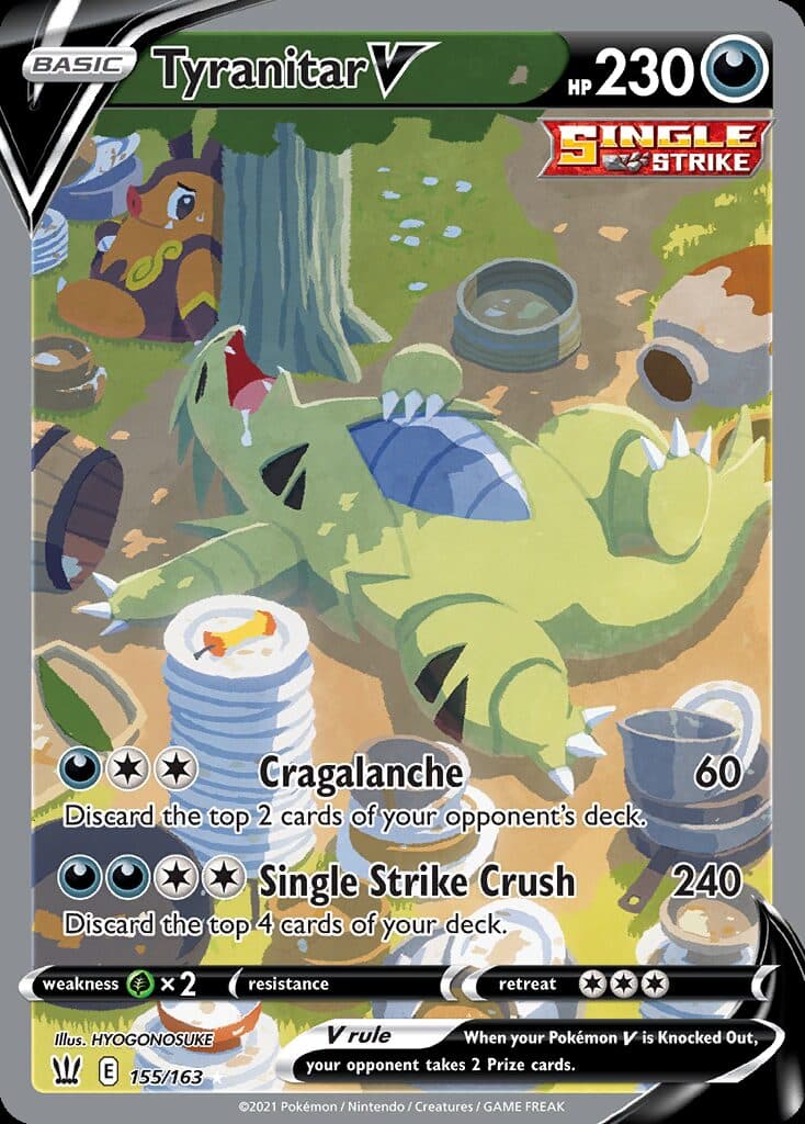 Tyranitar V (Alternate Full Art) #155 — SWSH05: Battle Styles